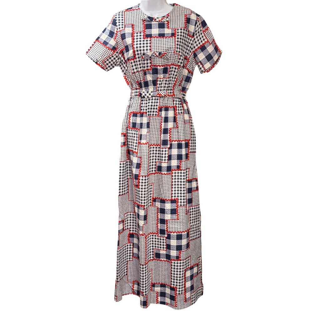 Vintage Fashioned by Hobert Maxi Dress Americana Picniccore Rockabilly Retro 18